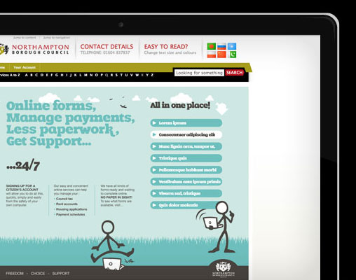 Council website concept