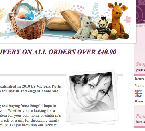 Online store website design